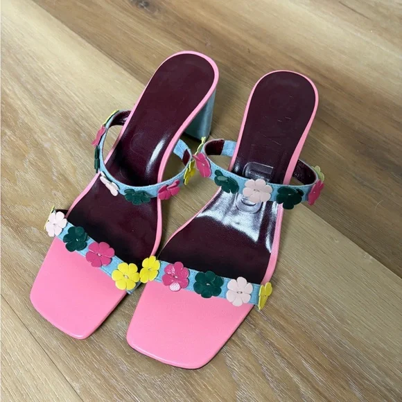 Stuad Floral Pink Sandals - Picture 1 of 4